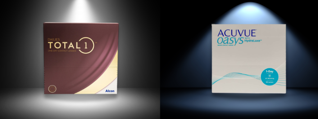 DAILIES TOTAL1 vs. ACUVUE OASYS 1-Day with HydraLuxe