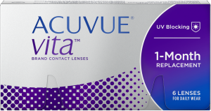 Box of ACUVUE VITA Monthly Contact Lenses.