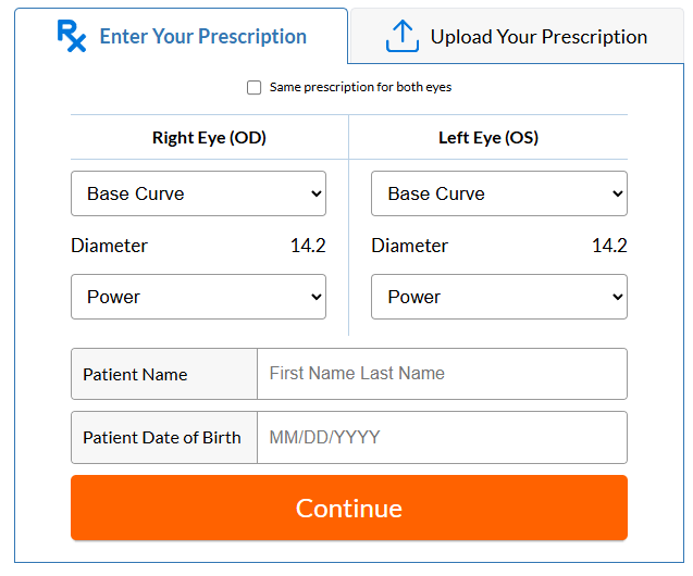 Screenshot of how VisionPros requires verification from its buyers either manually entering it or uploading it.