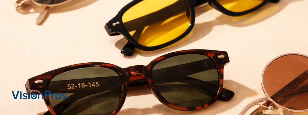 VisionPros sunglasses displayed on the table