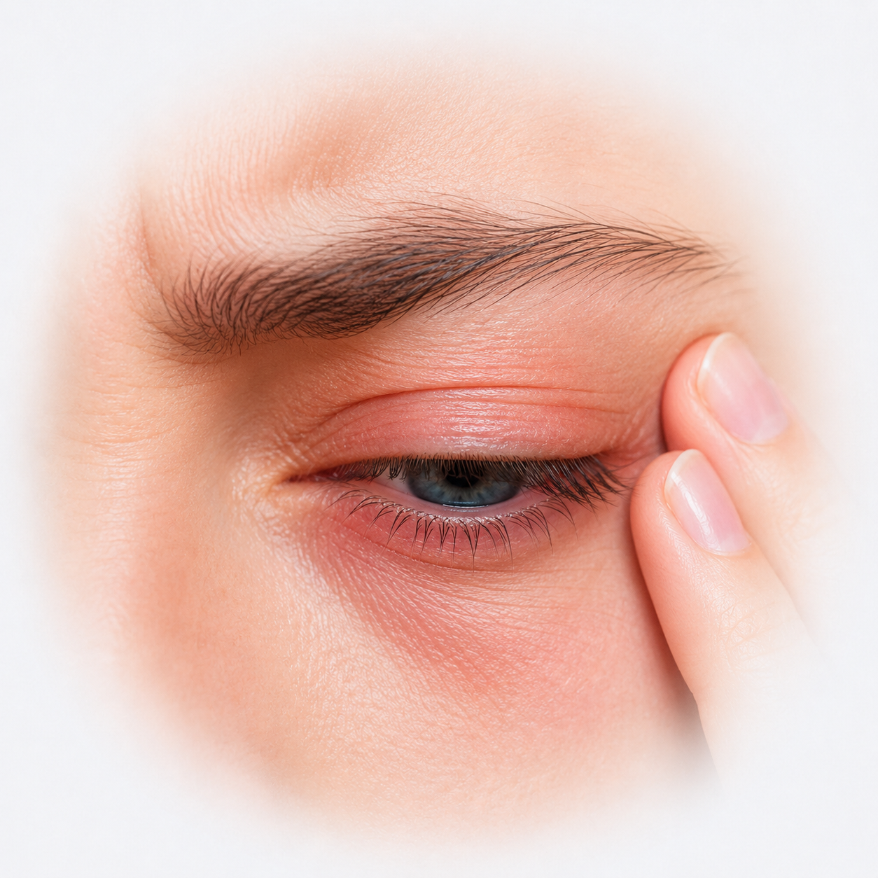 Close-up of an eye associated with eye pain