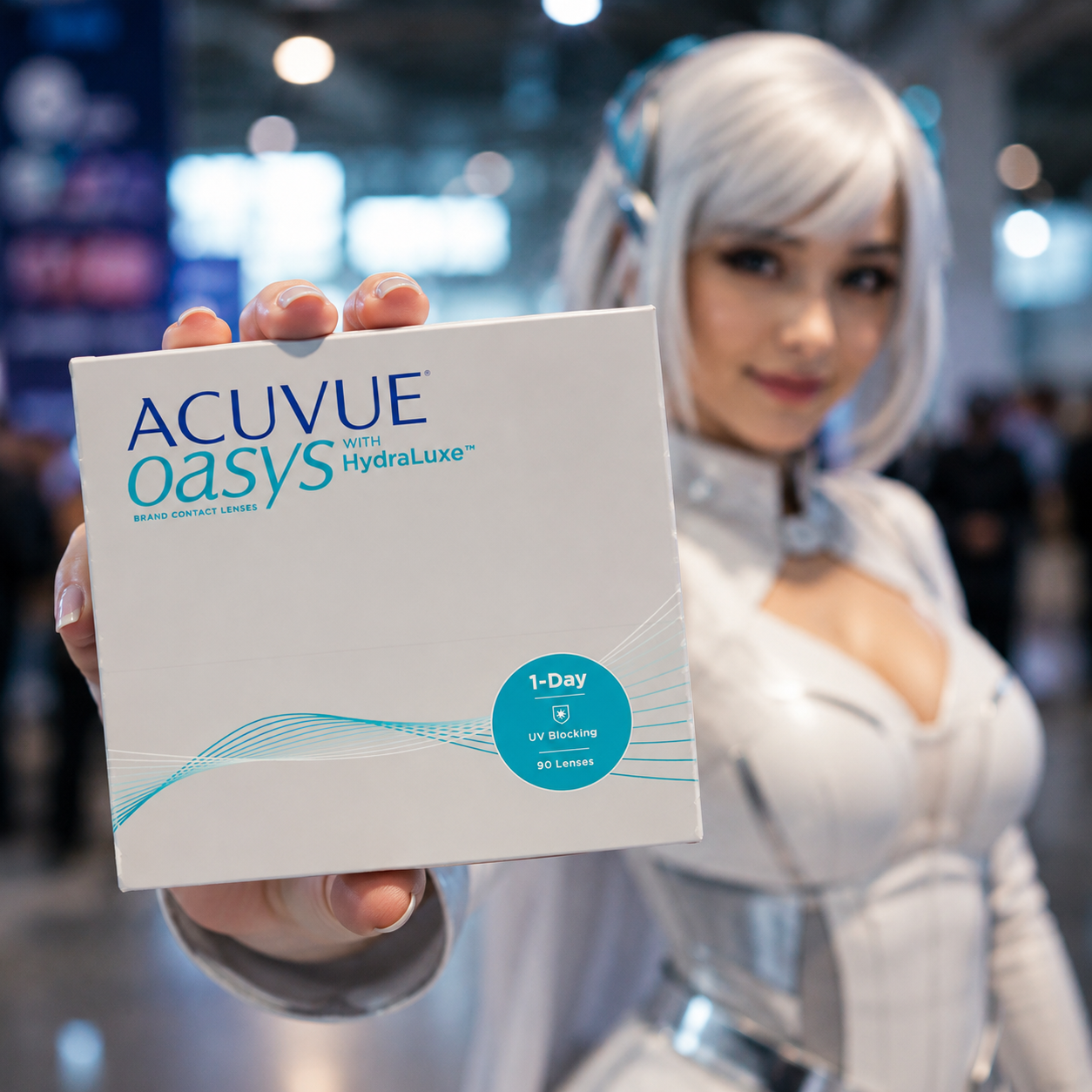 ACUVUE OASYS 1-DAY with HydraLuxe lens close-up