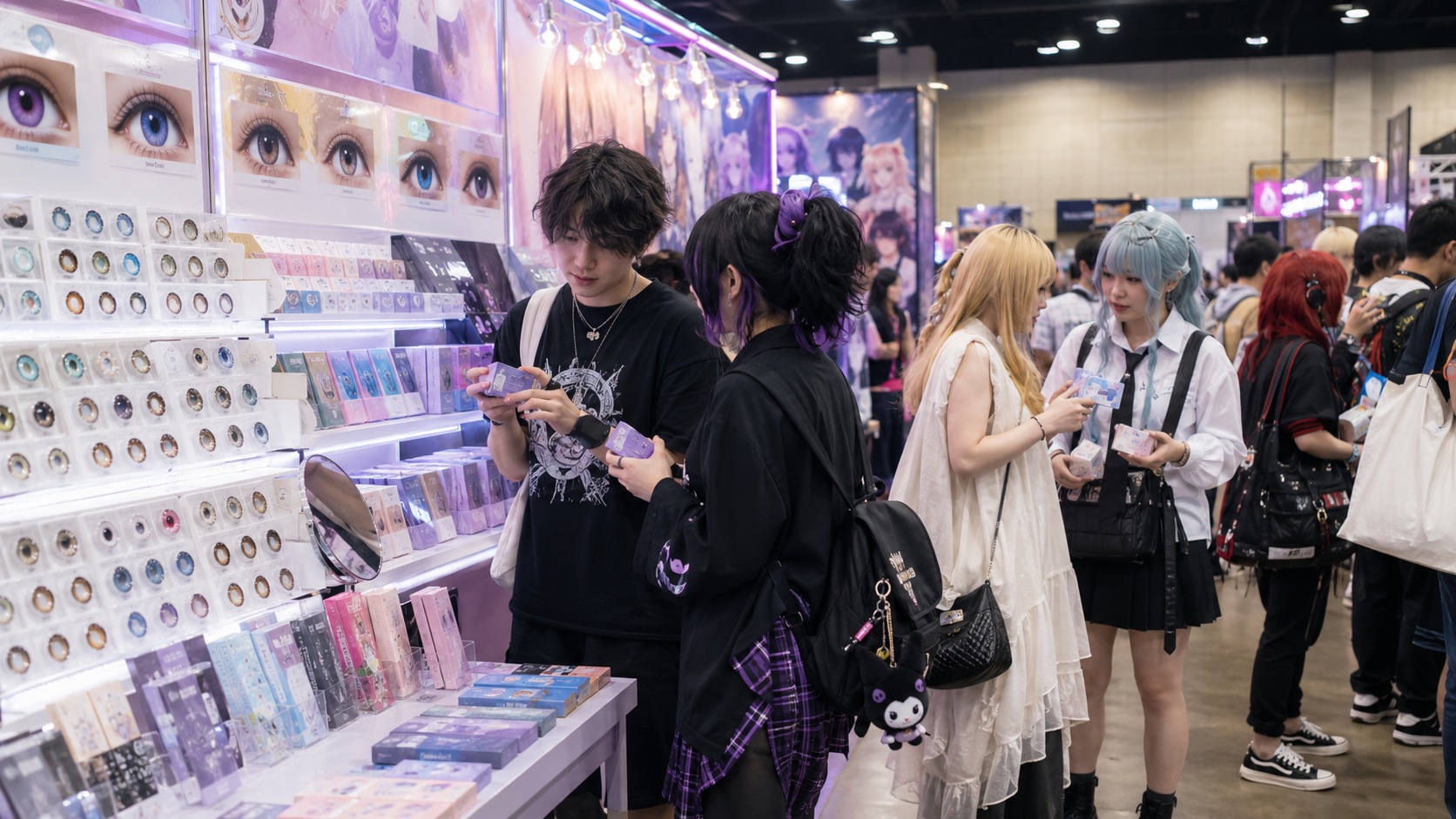 Colored contact shoppers at SDCC
