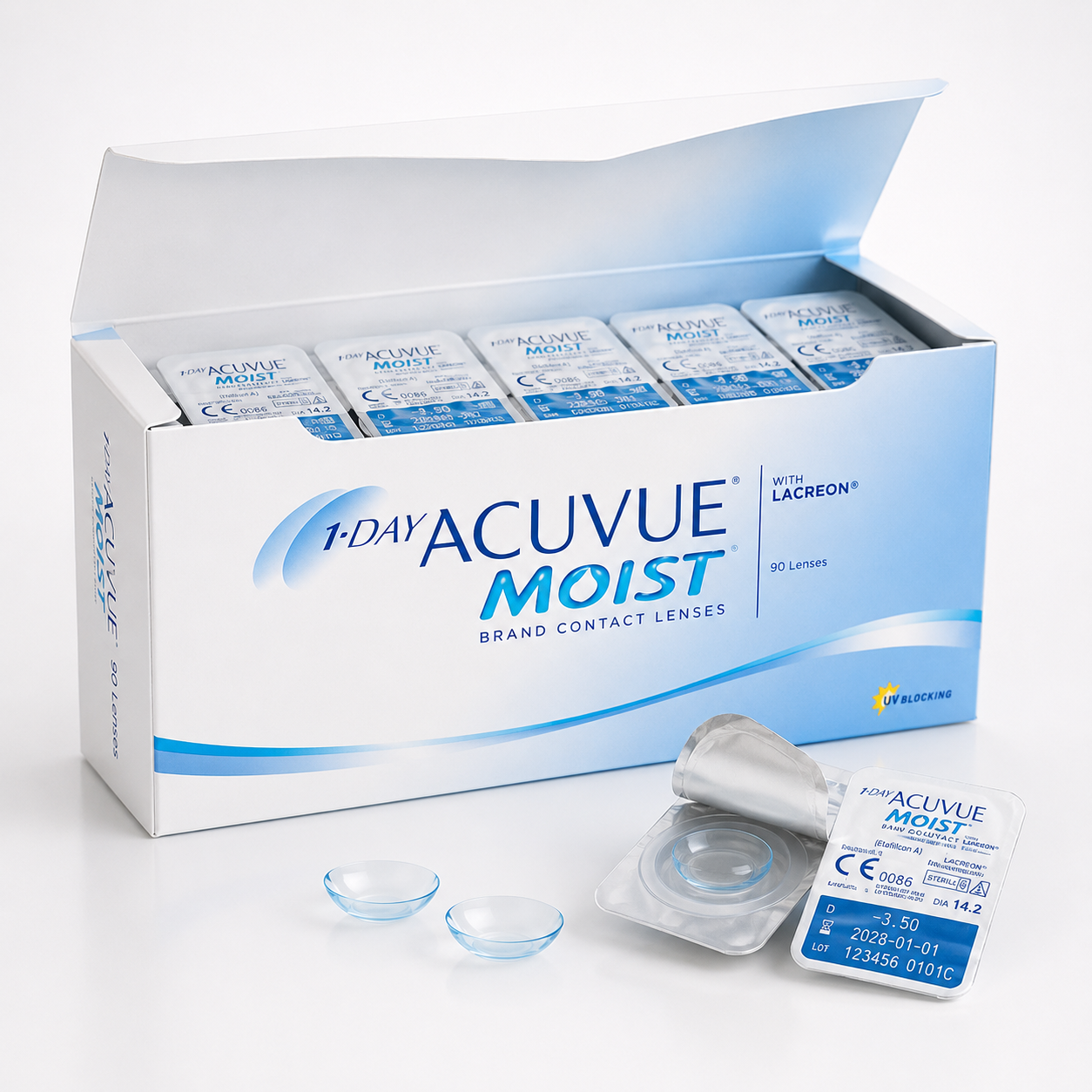 1-DAY ACUVUE MOIST lens close-up