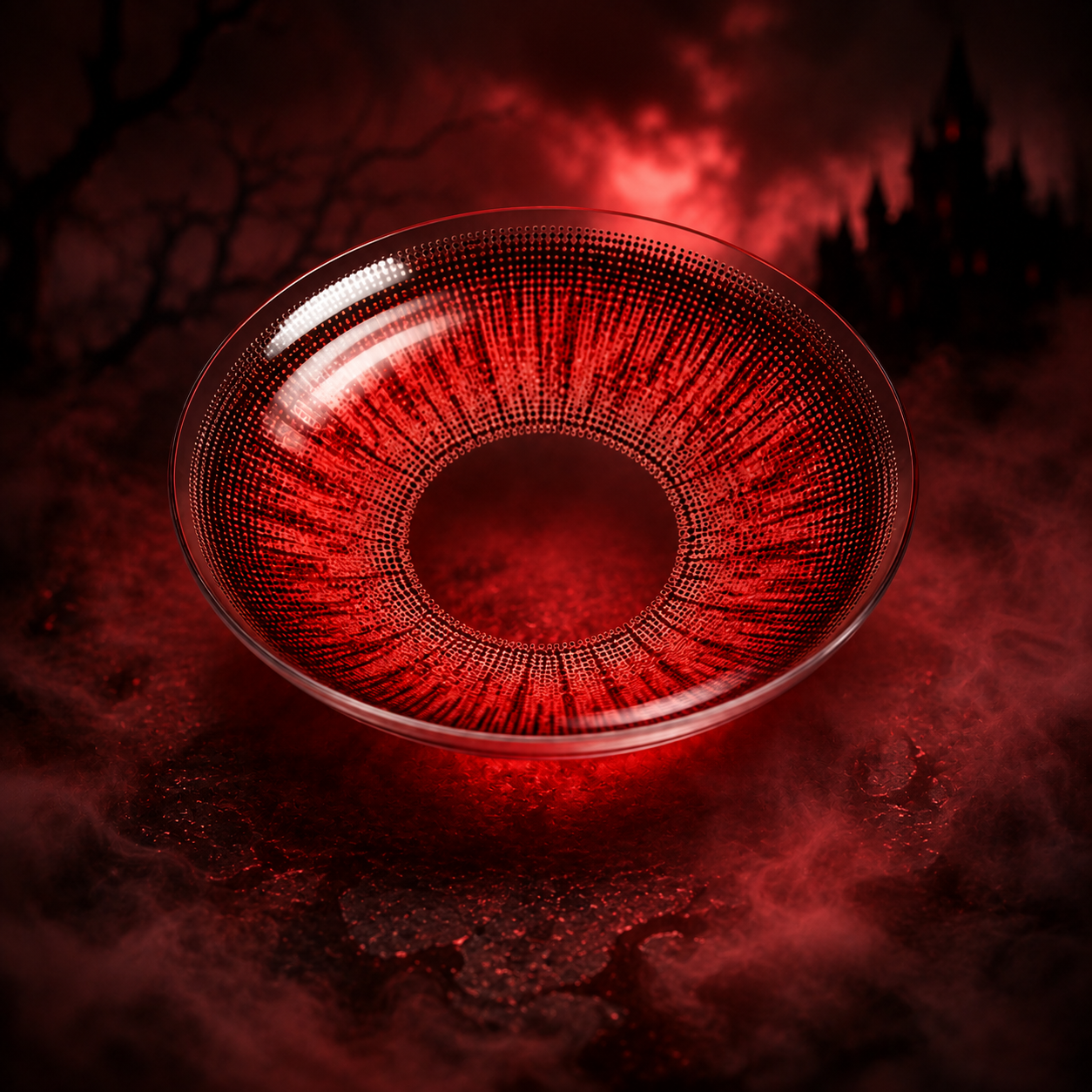PURE COLORS Hot Red and Devil contact lens product