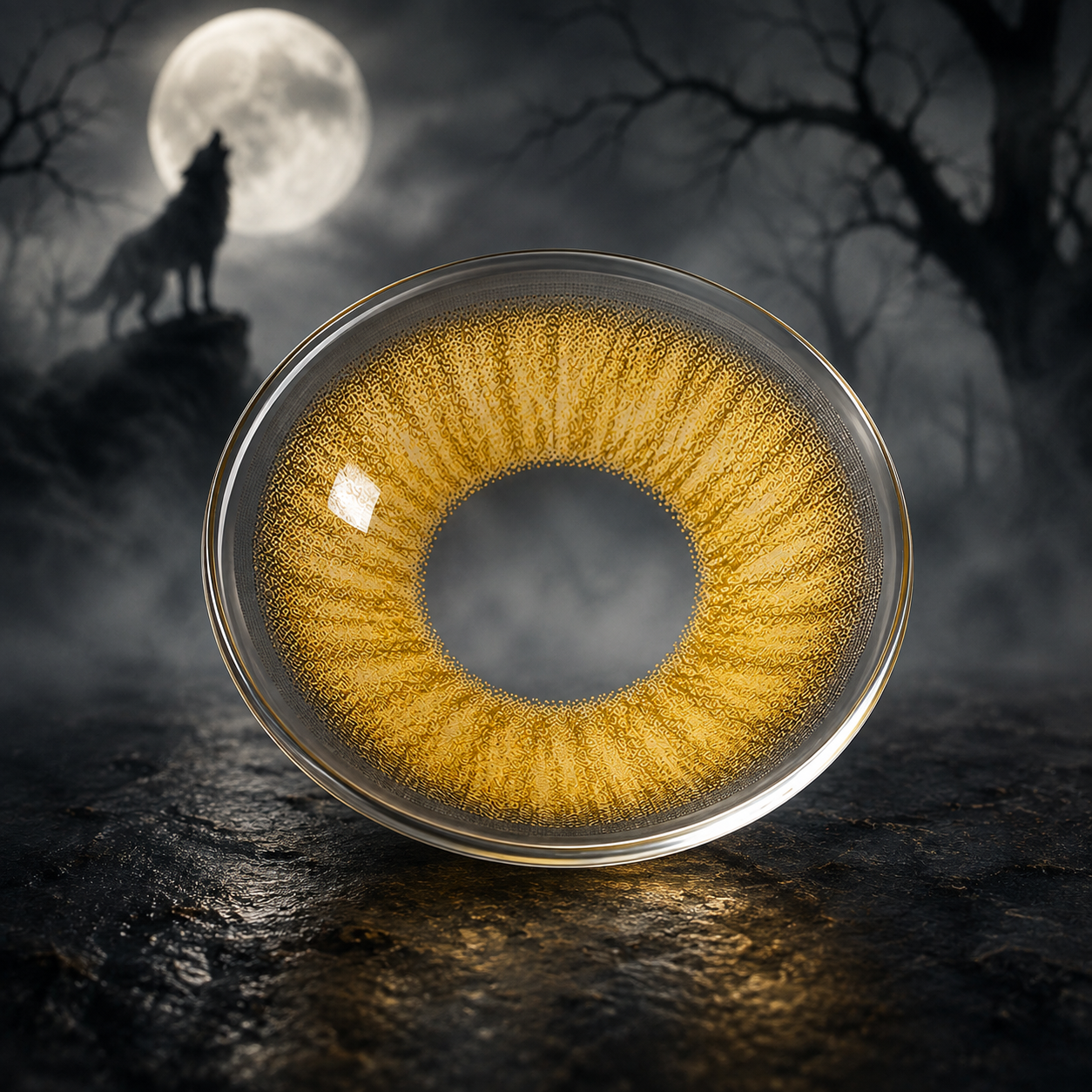 PURE COLORS Yellow Wolf contact lens product