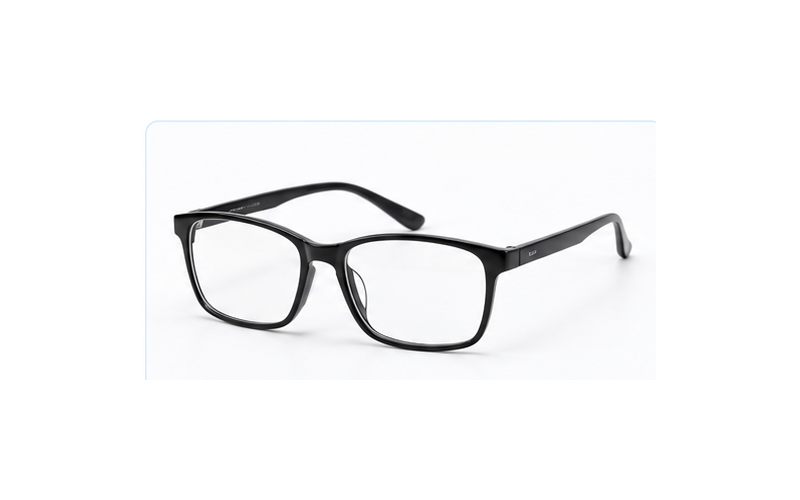 Black rectangular regular glasses