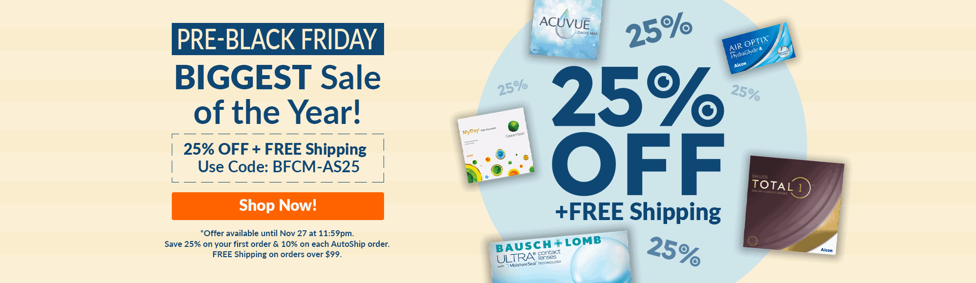 Pre-Black Friday 25% OFF + FREE Shipping