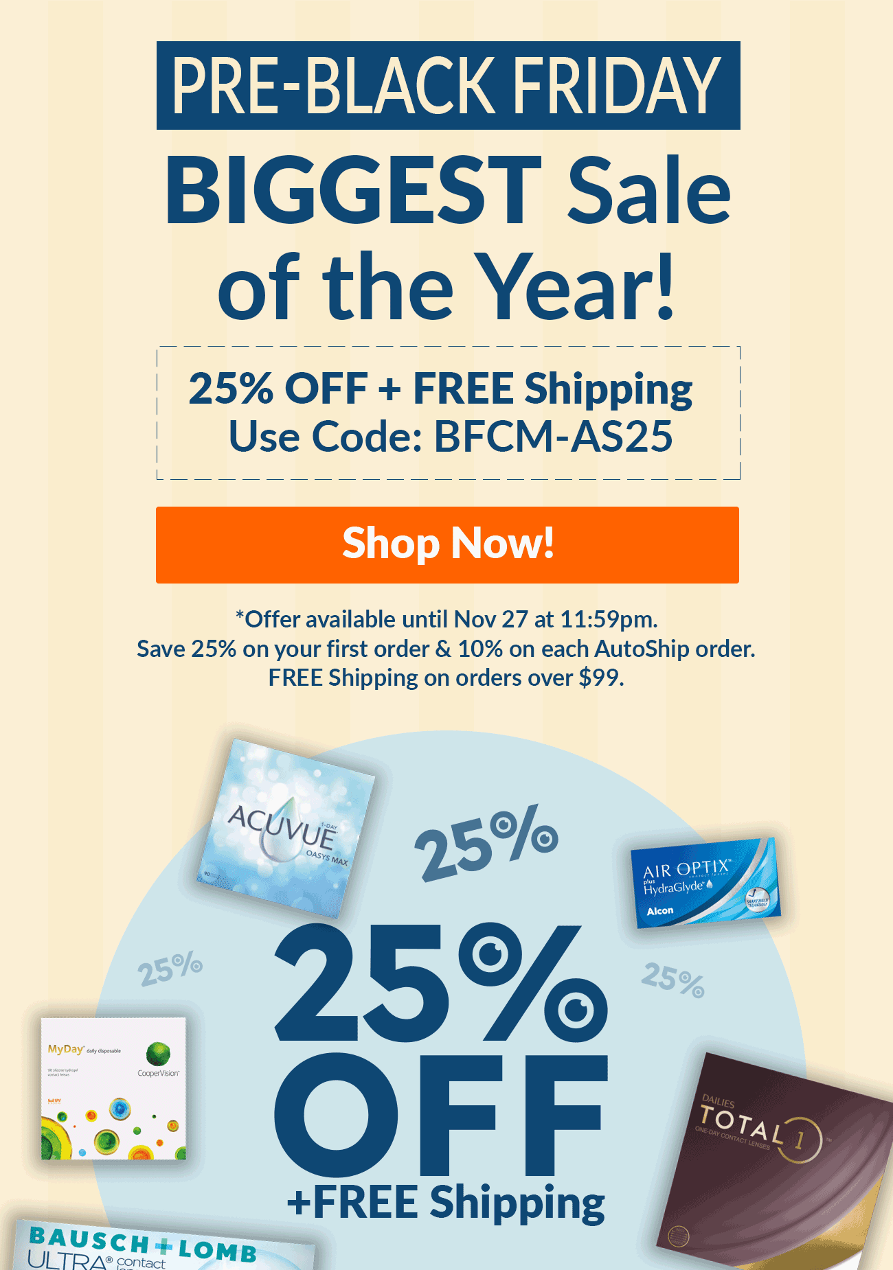 Pre-Black Friday 25% OFF + FREE Shipping